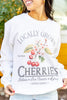 Cherries In Bloom Graphic Sweatshirt