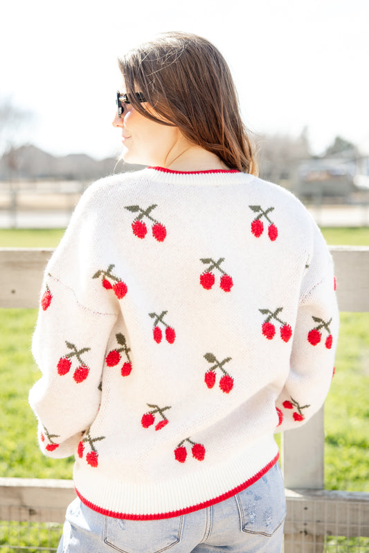 Tart & Trendy Cherry Sweater