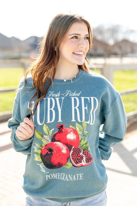 Sweeten The Day Pomegranate Sweatshirt