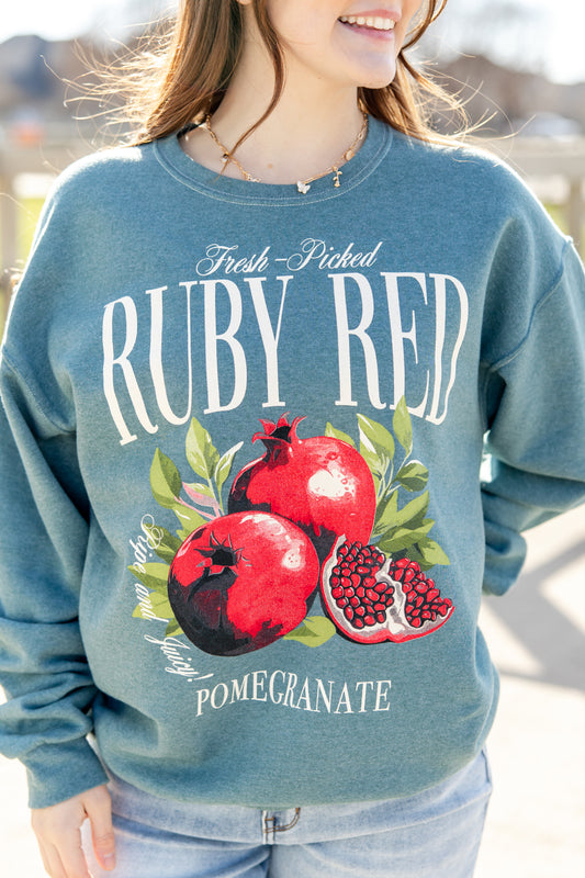 Sweeten The Day Pomegranate Sweatshirt