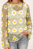 Oopsie Daisy Crochet Sweater Top