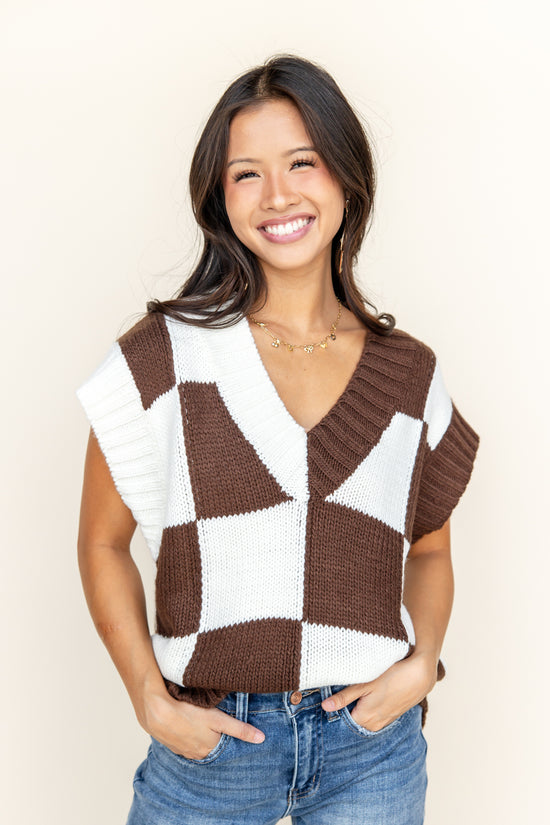Block Party Checker Knit Sweater