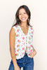 Knotted Garden Sleeveless Vest Top