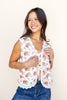 Knotted Garden Sleeveless Vest Top