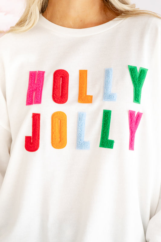 Holly Jolly French Terry Pullover Top