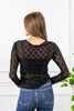 Shadow Play Ribbon Mesh Top