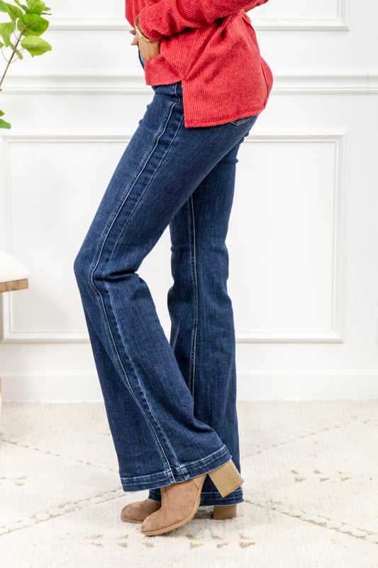 Let's Go Girls Side Seam Judy Blue Flare Jeans