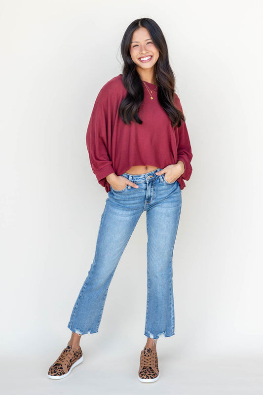 Hold Me Close Mid-Rise Kick Flare Jeans