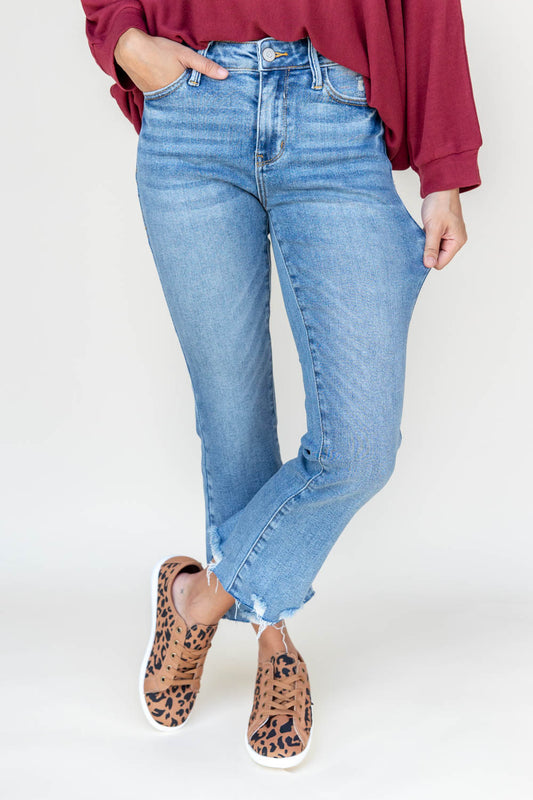 Hold Me Close Mid-Rise Kick Flare Jeans