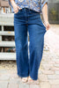Picture Perfect REG/PETITE Dark Wash Classic Wide Leg Jeans