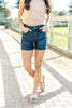 Blue Orchid Back Flap Pocket Denim Shorts