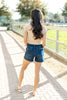 Blue Orchid Back Flap Pocket Denim Shorts