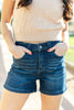 Blue Orchid Back Flap Pocket Denim Shorts