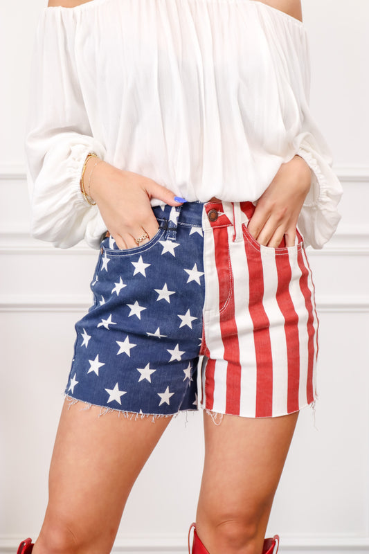 Star-Spangled Babe Americana Judy Blue Shorts