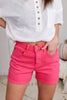 Pink Lemonade Hot Pink Embroidered Judy Blue Shorts
