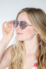 Americana Romance Heart Shape Aviator Sunglasses