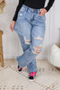 Judy Blue Reg/Plus Rigid Magic Straight Leg Jeans in Light Wash