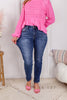 Judy Blue Reg/Plus Peach Pop Booty Lift Slim Fit Jeans