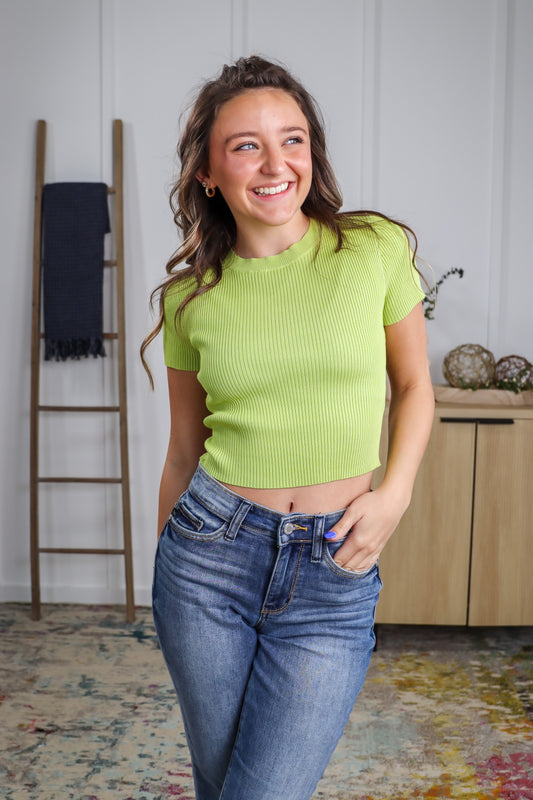 Meant to Be Crop Ribbed Sweater