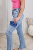 Lovervet Reg/Plus Trendy Girl Slim Straight Cargo Jeans