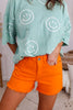 Copacabana Colorburst Mid Rise Garment Dyed Judy Blue Shorts