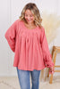Tuscany Sunset Pleated Top
