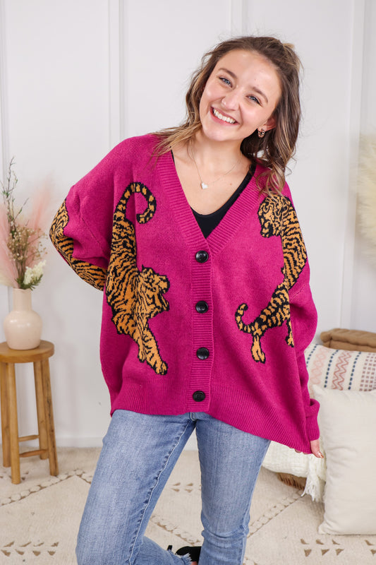 On the Prowl Tiger Cardigan