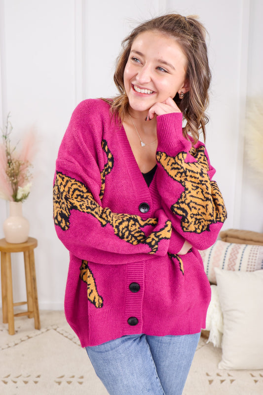 On the Prowl Tiger Cardigan