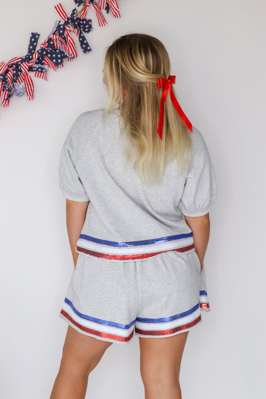 Star-Spangled Sequin Shorts