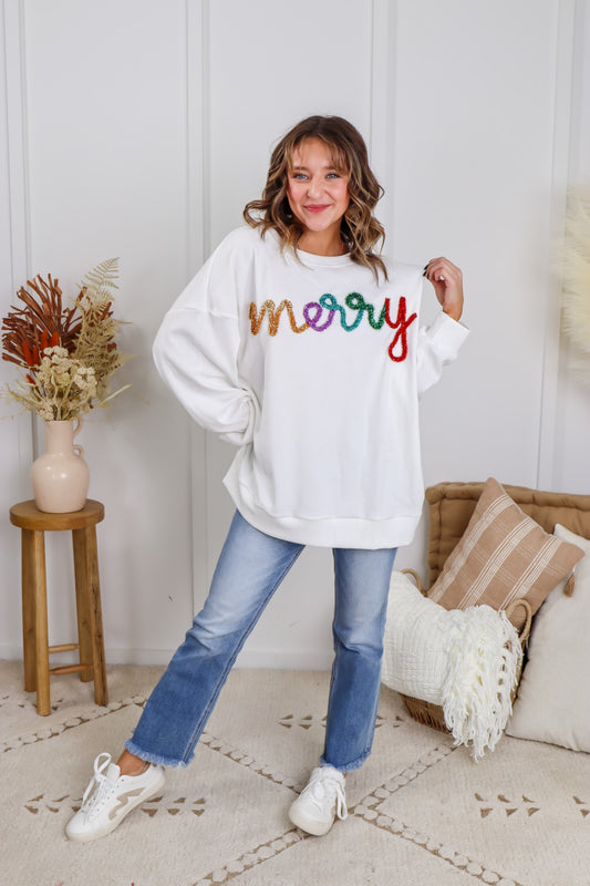 Merry Wishes Sparkle Tinsel Top