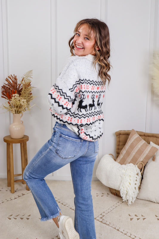 Sleigh Ride Knit Holiday Sweater