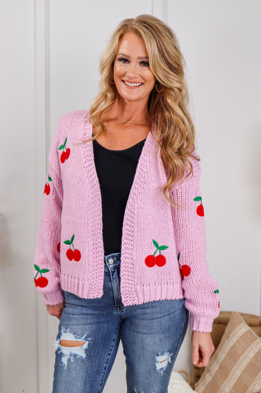 Cherry on Top Cardigan Sweater