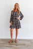 Breaking Plaid Belted Dress