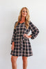 Breaking Plaid Belted Dress