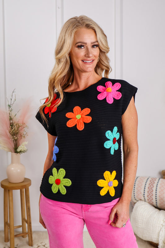Floral Fantasy Knit Sweater