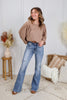 Judy Blue Reg/Plus Higher Standards Distressed Flare Jeans