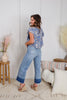 Judy Blue Reg/Plus Blue Sky Wide Leg Crop Jeans