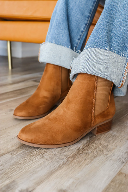 Teapot Microsuede Ankle Bootie