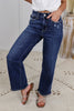 Judy Blue Reg/Plus End Game Cropped Wide Leg Jeans
