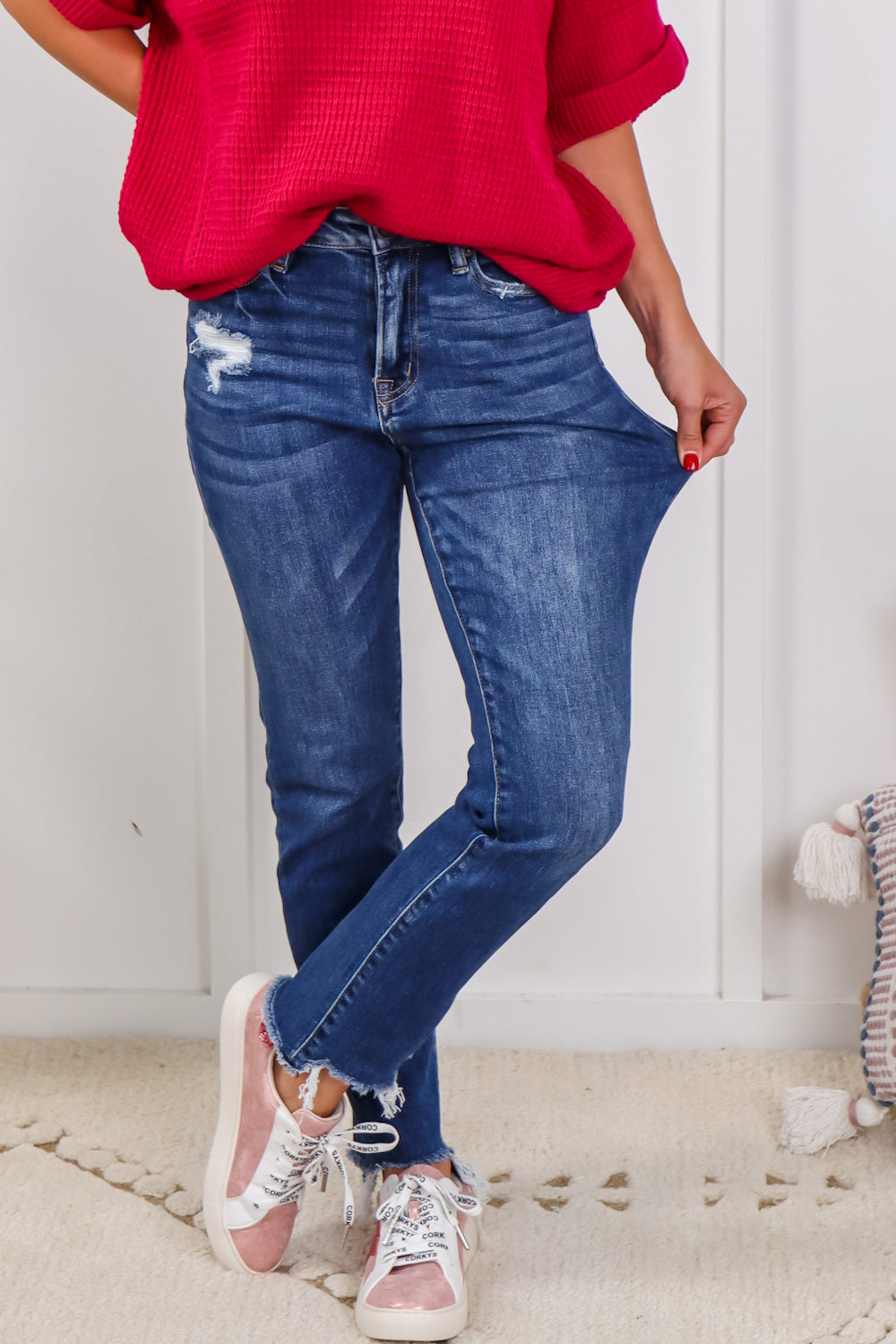 Jillian High Rise Wide Leg Mica Denim Jeans (Le Bleu)