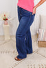Judy Blue Reg/Plus Dig That Girl Front Seam Trouser Flare Jeans