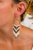 Cher Beaded Tassel Fringe Dangle Earrings