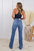 Judy Blue Reg/Plus Stretch the Rules Pull-On Slim Bootcut Jeans