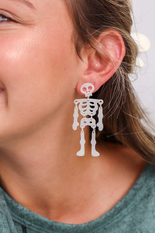 Bone Chimes Skeleton Earrings