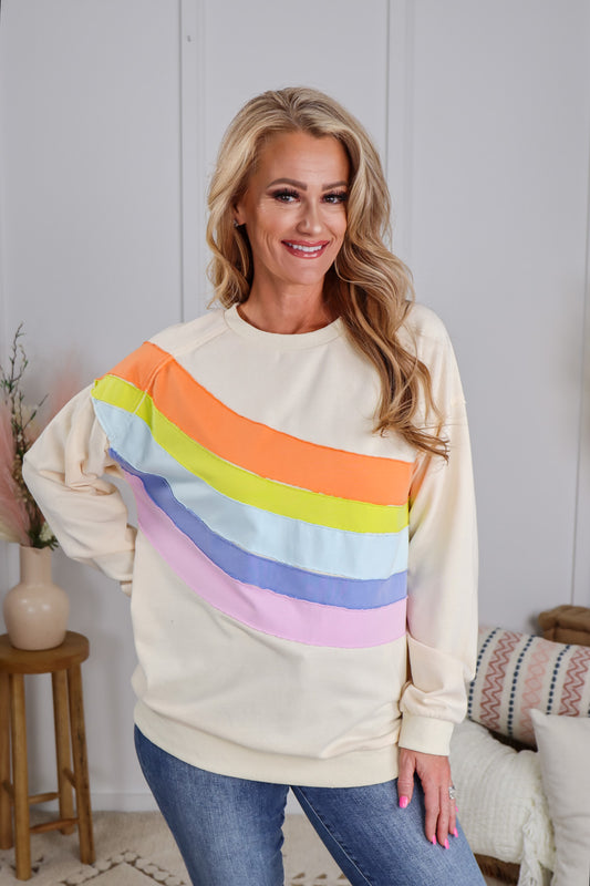 Ray of Light Color Block Pullover