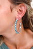 Emily Turquoise Hoops