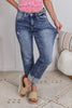 Lovervet Reg/Plus Stop, Crop & Roll Straight Leg Jeans