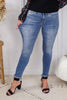 Judy Blue Reg/Plus Bite Me Shark Bite Skinny Jeans