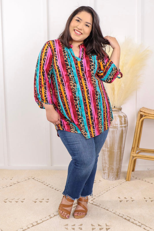 Come Together Colorful Leopard Top
