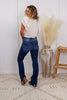 Judy Blue Reg/Plus Saddle Up Distressed Hem Bootcut Jeans